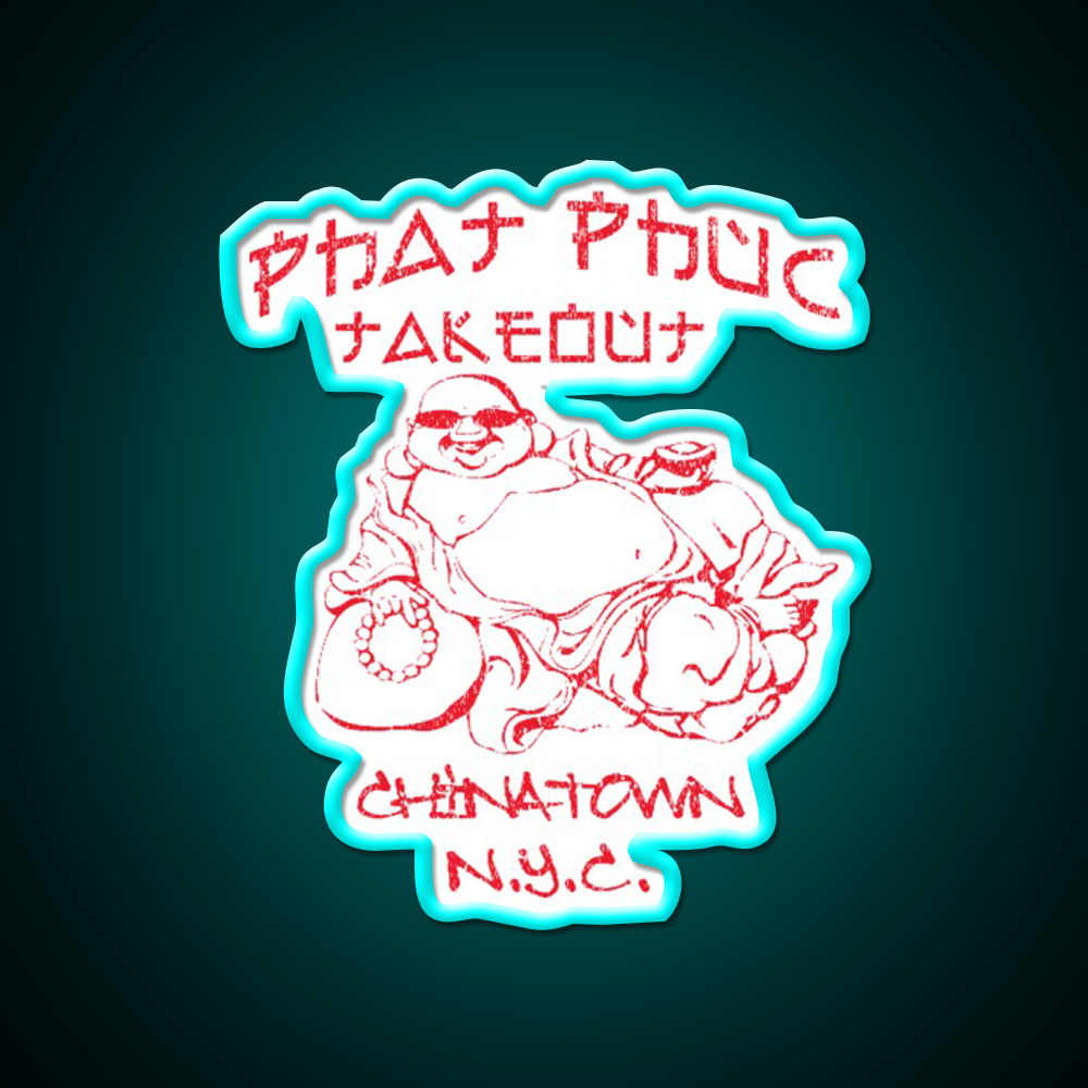 Phat Phuc Takeout Asian Cultural Led Neon Sign Rgb Color - Size and dimension reference