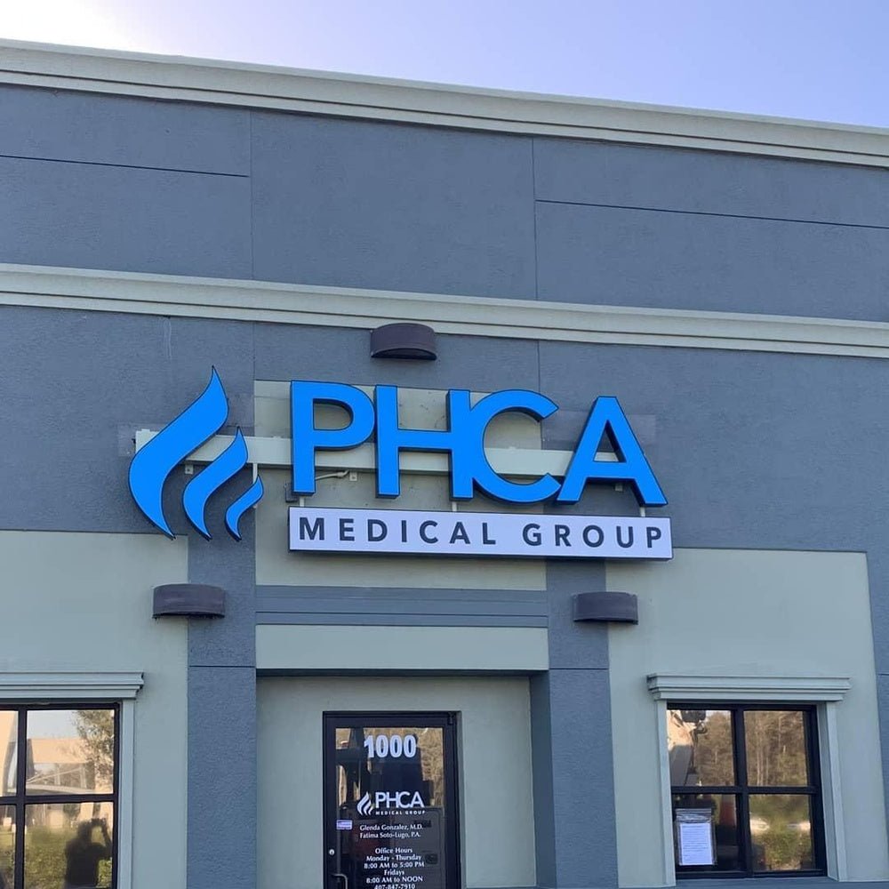 Phca With Logo 3D Frontlit Letters Metal Led Sign - Shineneon