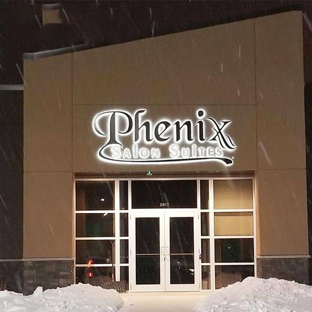 Phenix Salon Suites 3D Backlit Letters Business Metal Led Sign - Shineneon
