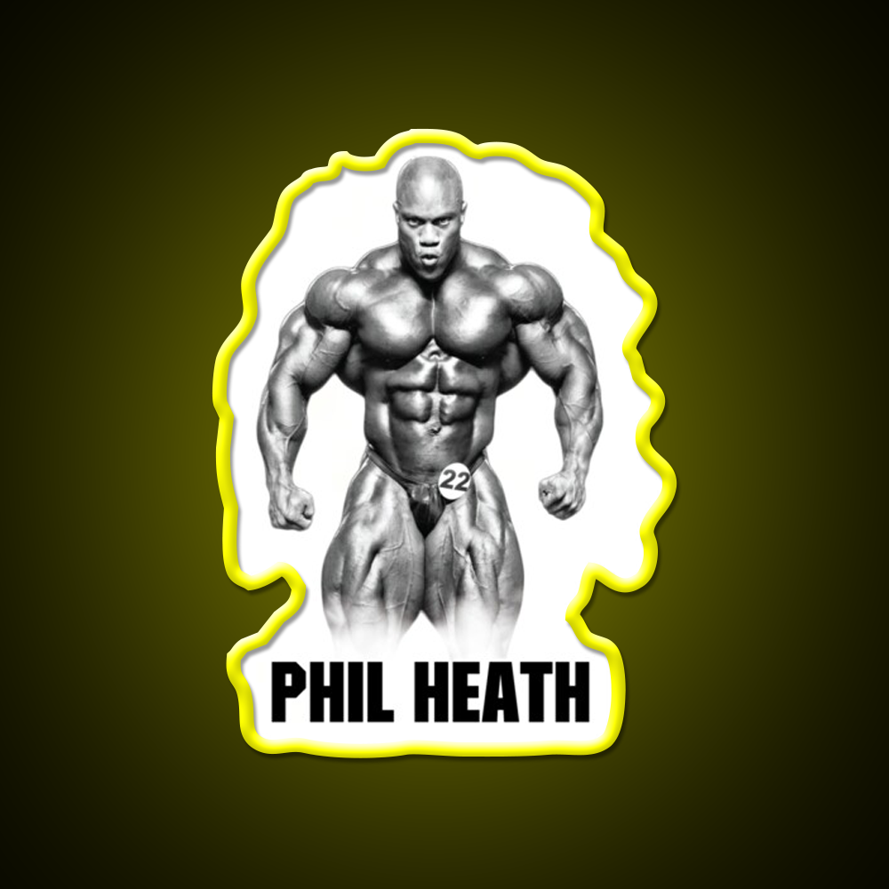 Phil Heath Bodybuilder Gym Fitness Led Neon Sign Rgb Color