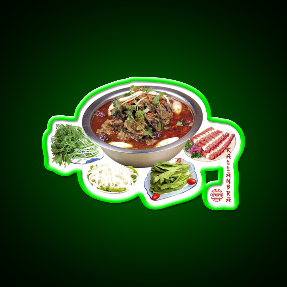 Photo Art Print Led Neon Sign Chinese Food Rgb Color