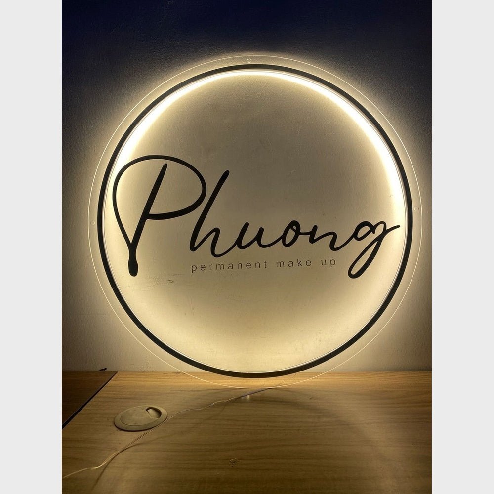 Phuong Permanent Make Up Acrylic Business Logo Sign - Shineneon