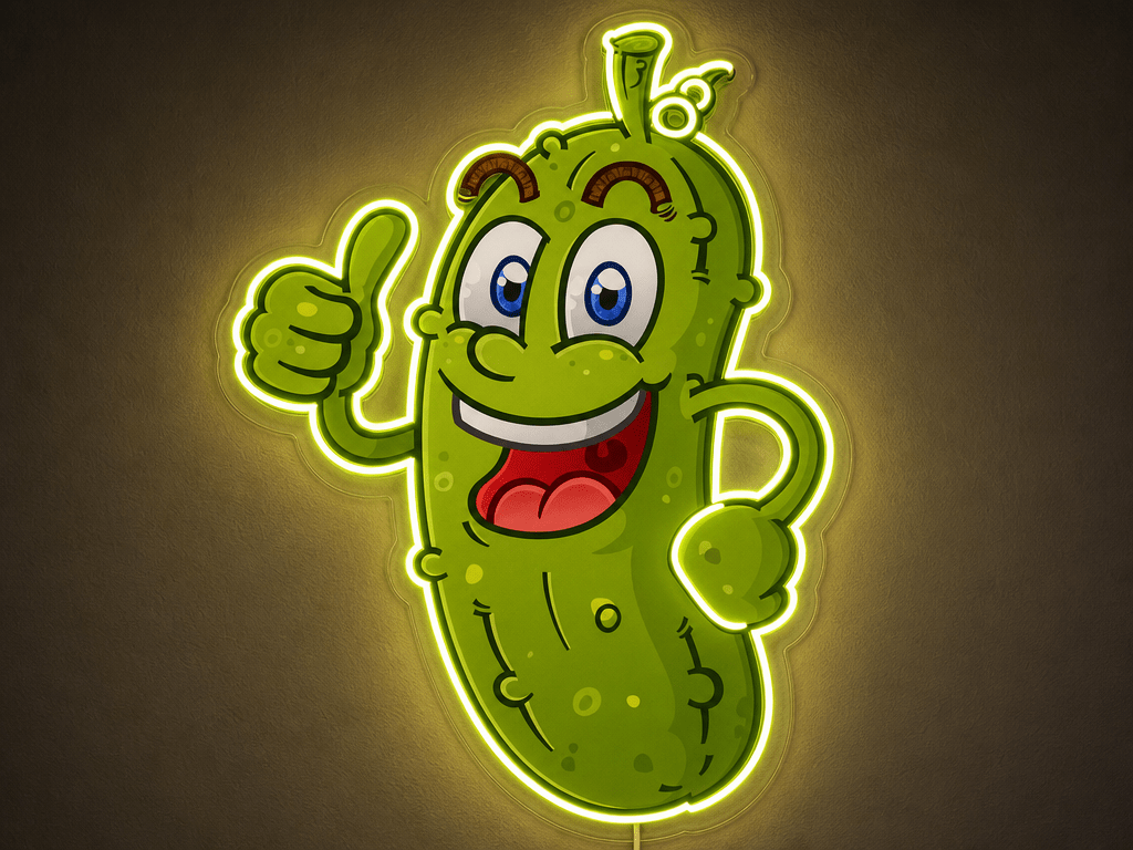 pickle mascot Custom LED Neon Sign - Shineneon