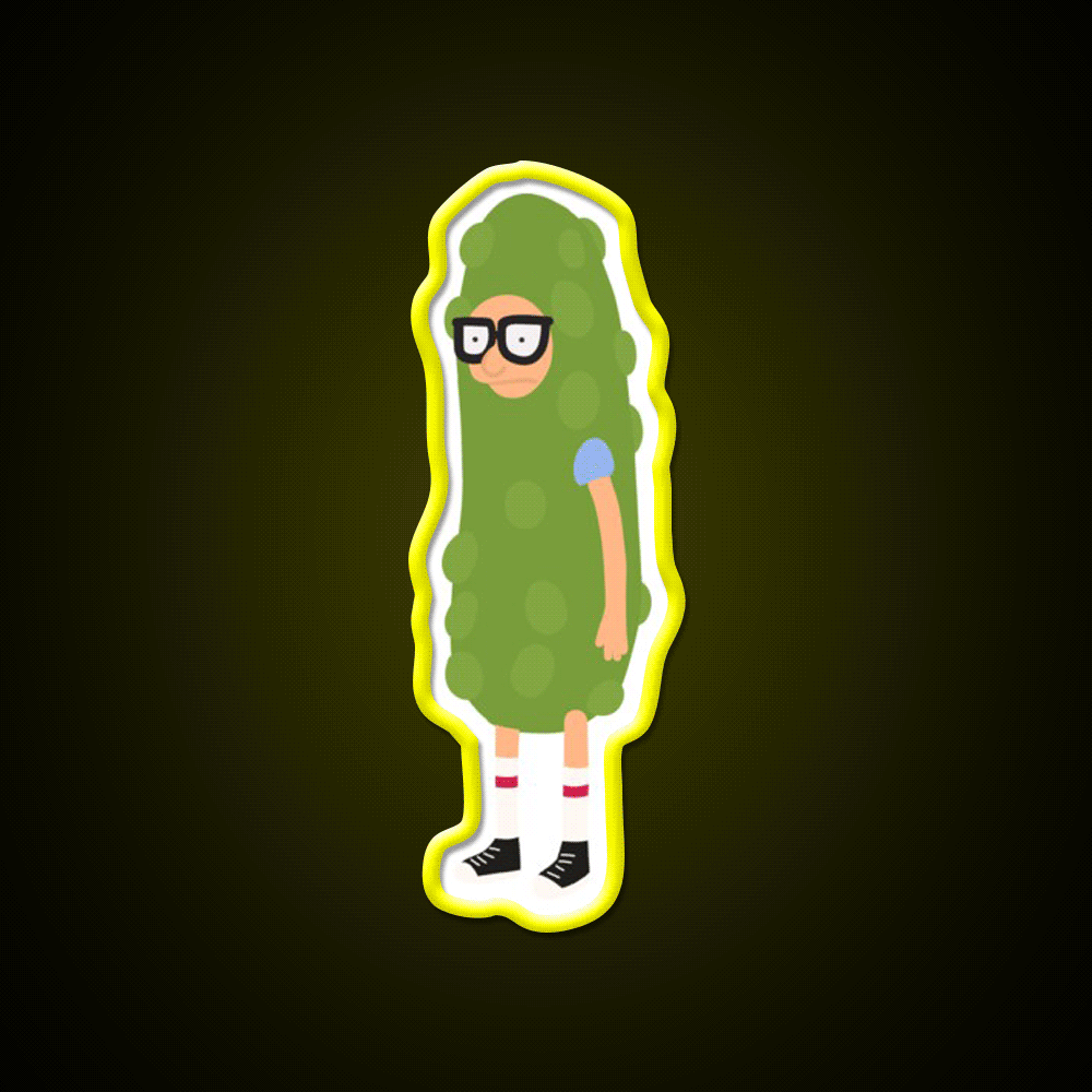 Pickle Tina Fast Food Led Neon Sign For Burger Place Rgb Color - Custom LED neon sign front view