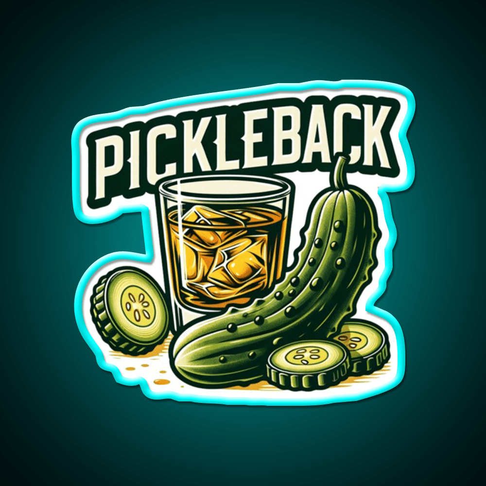 Pickleback Shots Whiskey Drink Bar Led Neon Sign Rgb Color - Shineneon