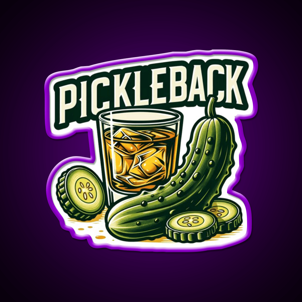 Pickleback Shots Whiskey Drink Bar Led Neon Sign Rgb Color - Shineneon