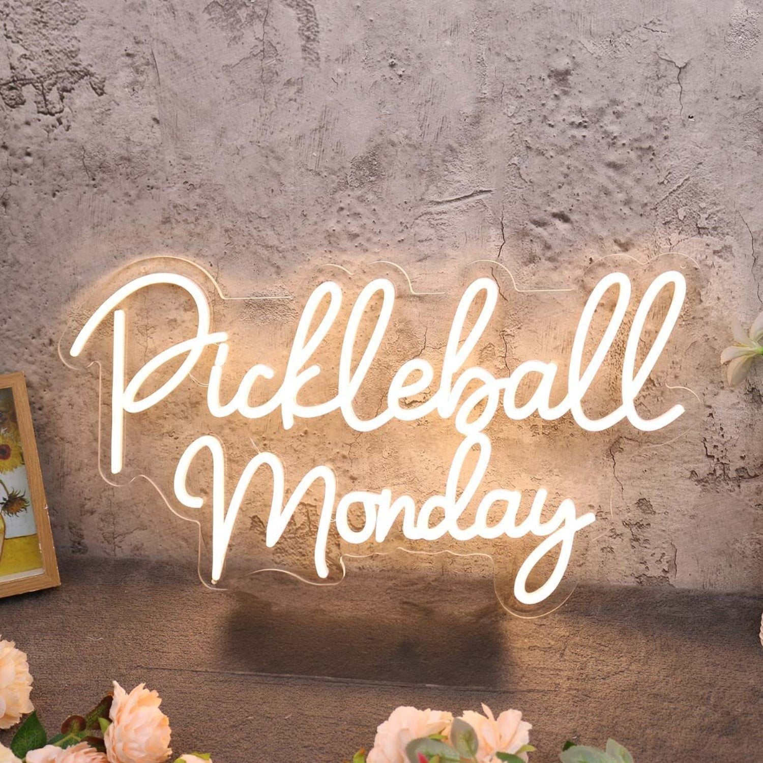 Pickleball Monday Yellow Led Neon Sign - Shineneon