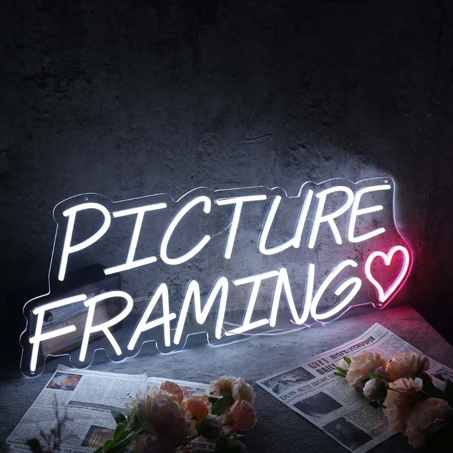 Picture Framing White Led Neon Sign - Shineneon