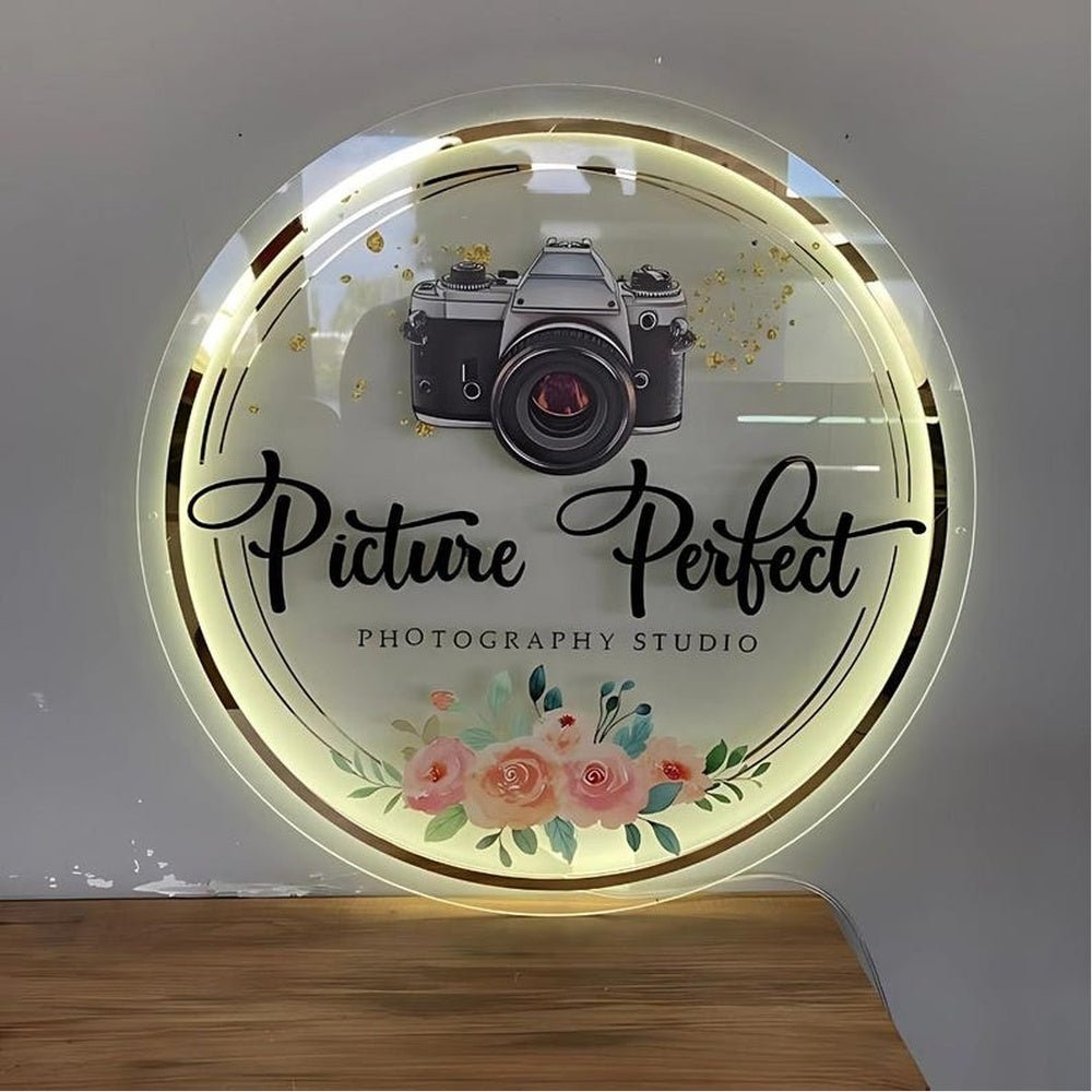 Picture Perfect Photo Studio Acrylic Business Logo Sign - Shineneon