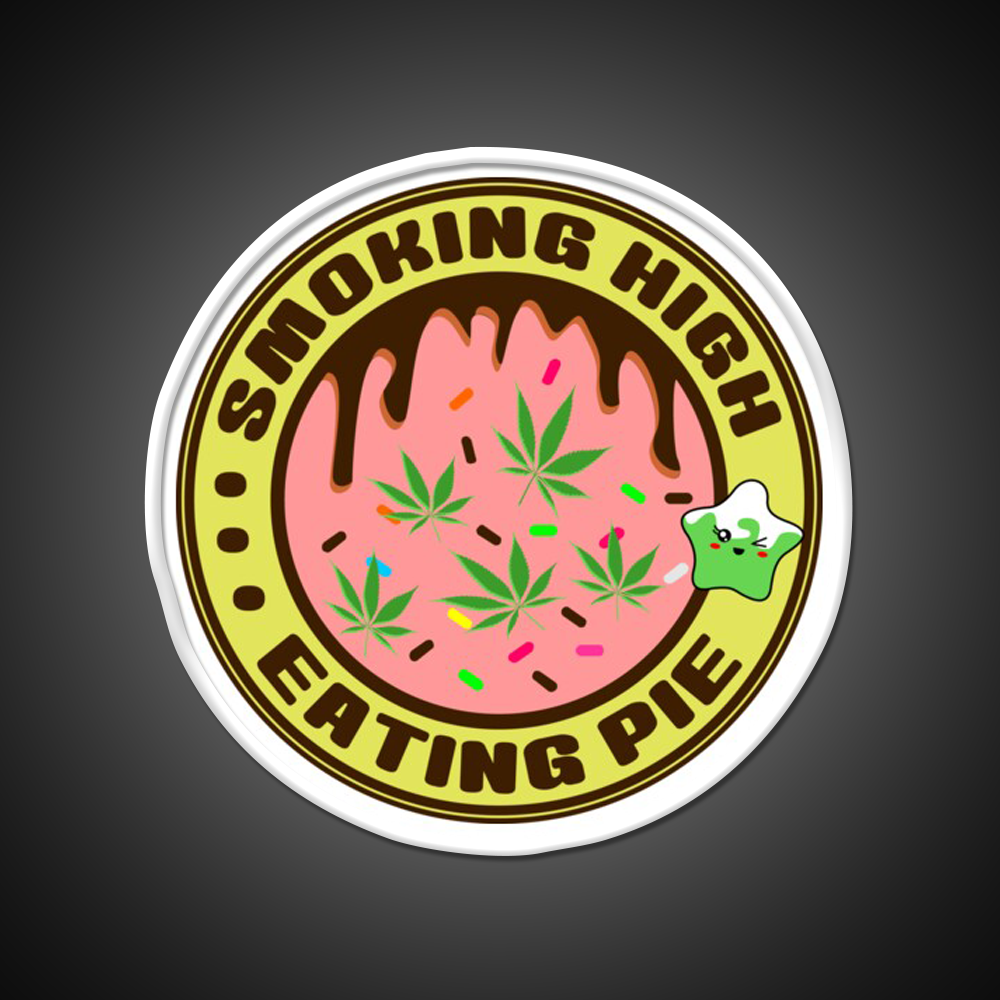 Pie Weed Pie Cannabispie Weedpie Hemp Inspired Green Leaf Led Neon Sign Rgb Color - LED neon sign view 11