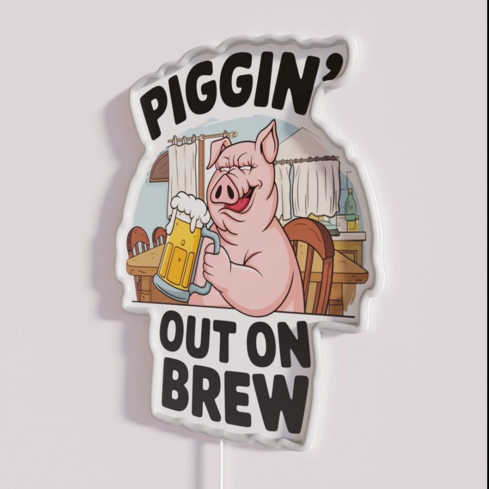 Piggin Out On Brew Rgb Led Neon Sign - Shineneon