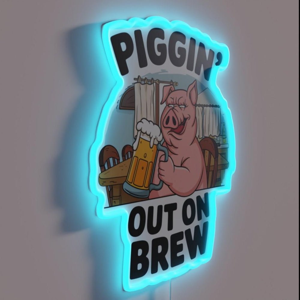 Piggin Out On Brew Rgb Led Neon Sign - Shineneon