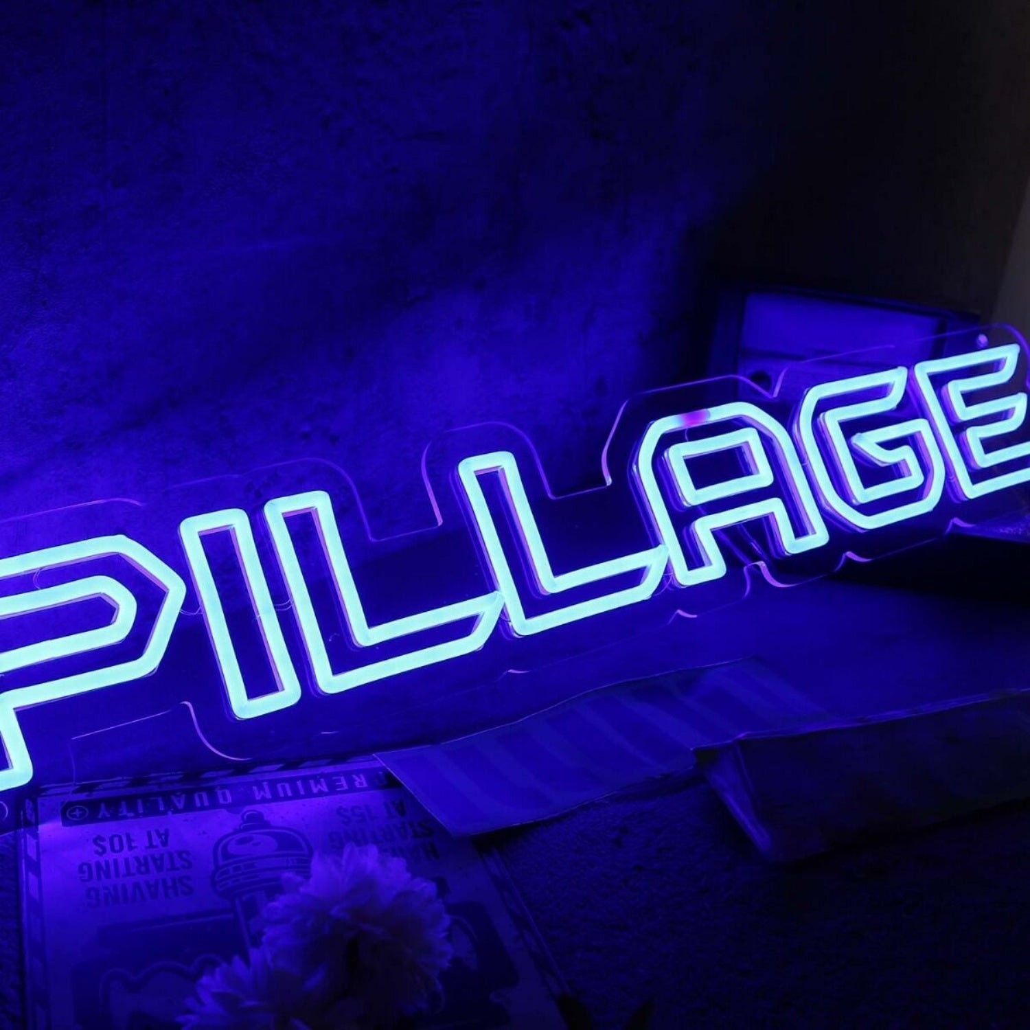 Pillage Blue Led Neon Sign - Shineneon