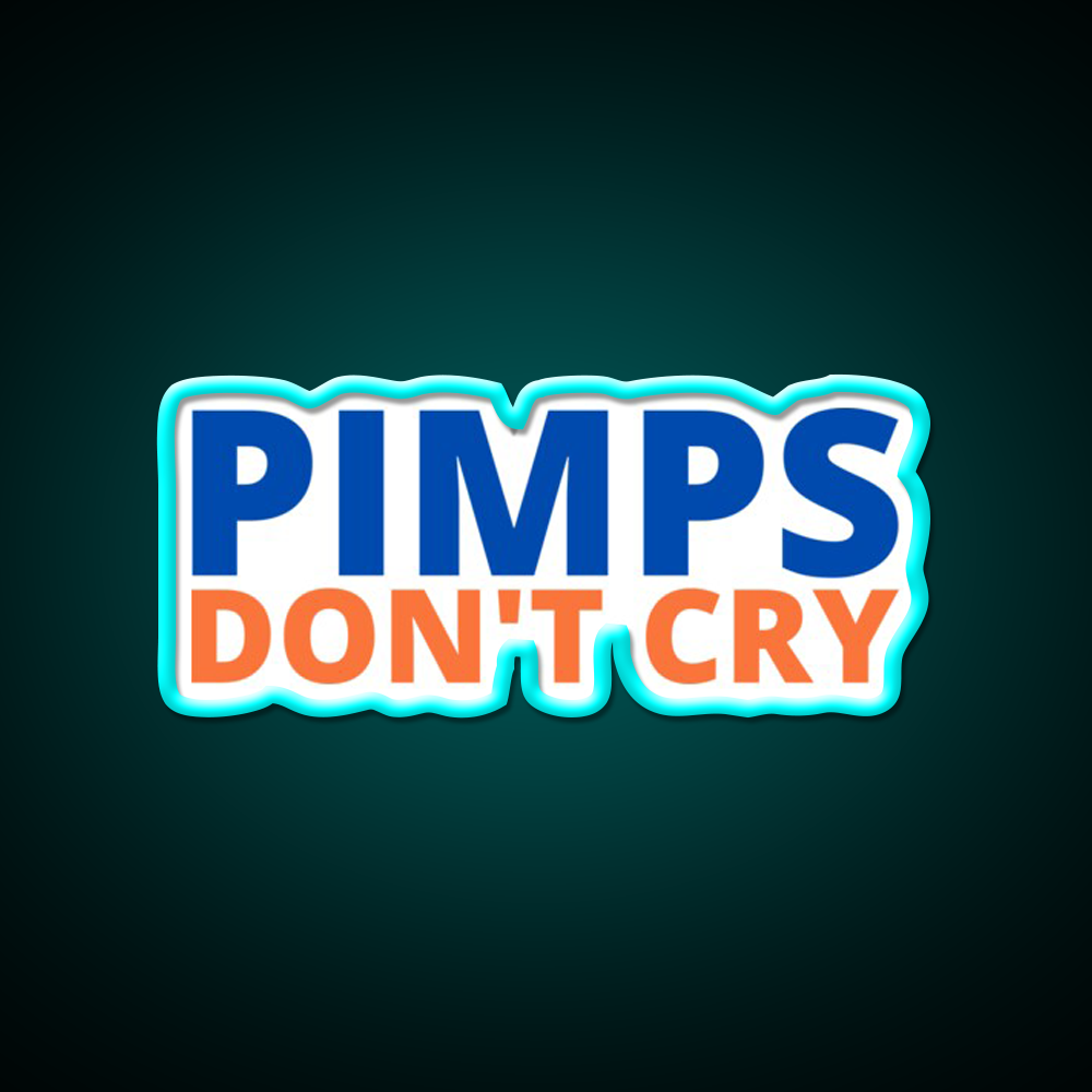 Pimps Dont Cry The Other Guys Beer Bar Decor Led Neon Sign Rgb Color - Size and dimension reference