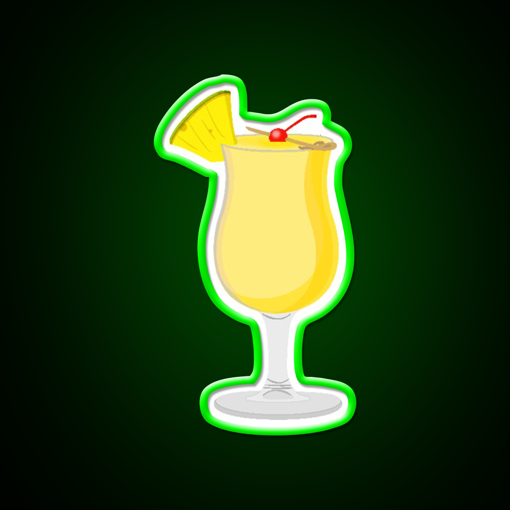 Pina Colada Cocktail Bar Decor Led Neon Sign Drink Lounge Art Rgb Color - LED neon sign view 8