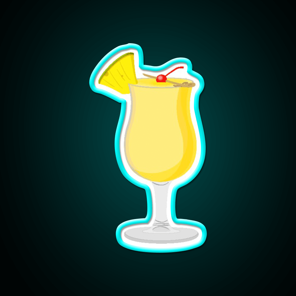 Pina Colada Cocktail Bar Decor Led Neon Sign Drink Lounge Art Rgb Color - Shineneon