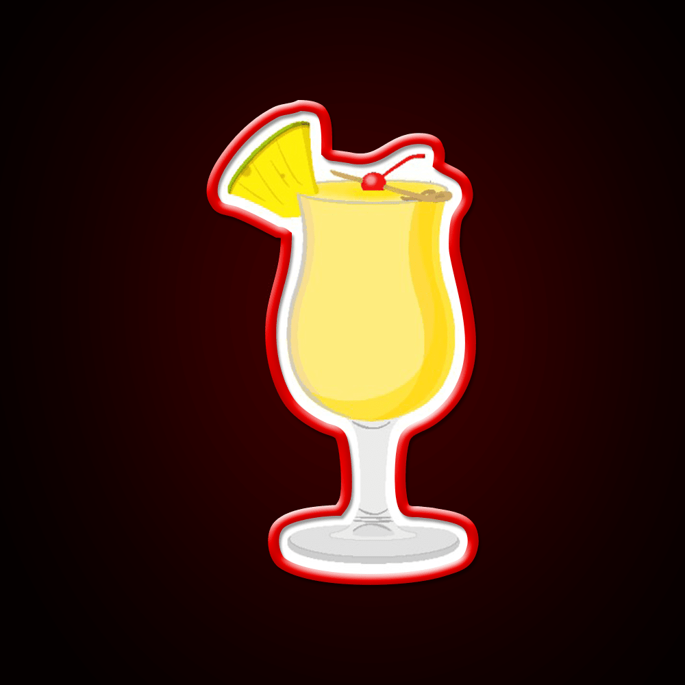 Pina Colada Cocktail Bar Decor Led Neon Sign Drink Lounge Art Rgb Color - Shineneon