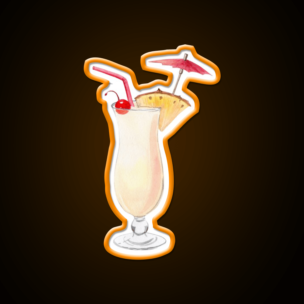 Pina Colada Cocktail Bar Decor Led Neon Sign For Home Bar Decor Rgb Color - Shineneon
