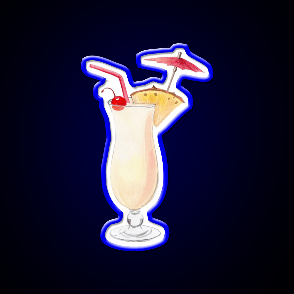 Pina Colada Cocktail Bar Decor Led Neon Sign For Home Bar Decor Rgb Color - Shineneon