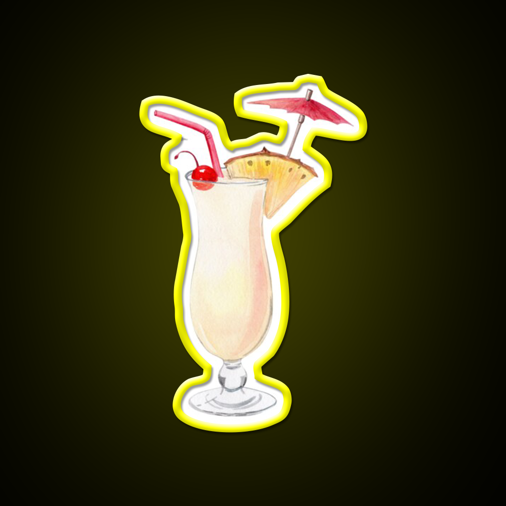 Pina Colada Cocktail Bar Decor Led Neon Sign For Home Bar Decor Rgb Color - LED neon sign view 7