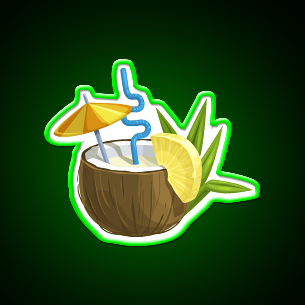Pina Colada Cocktail Bar Decor Led Neon Sign Home Bar Decor Rgb Color - LED neon sign view 8
