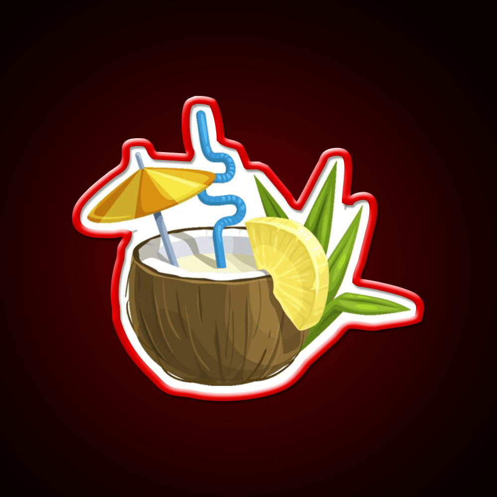Pina Colada Cocktail Bar Decor Led Neon Sign Home Bar Decor Rgb Color - Shineneon