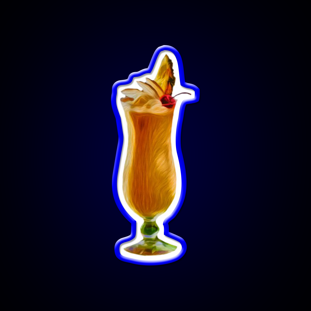 Pina Colada Cocktail Bar Decor Led Neon Sign Neon Party Sign Rgb Color