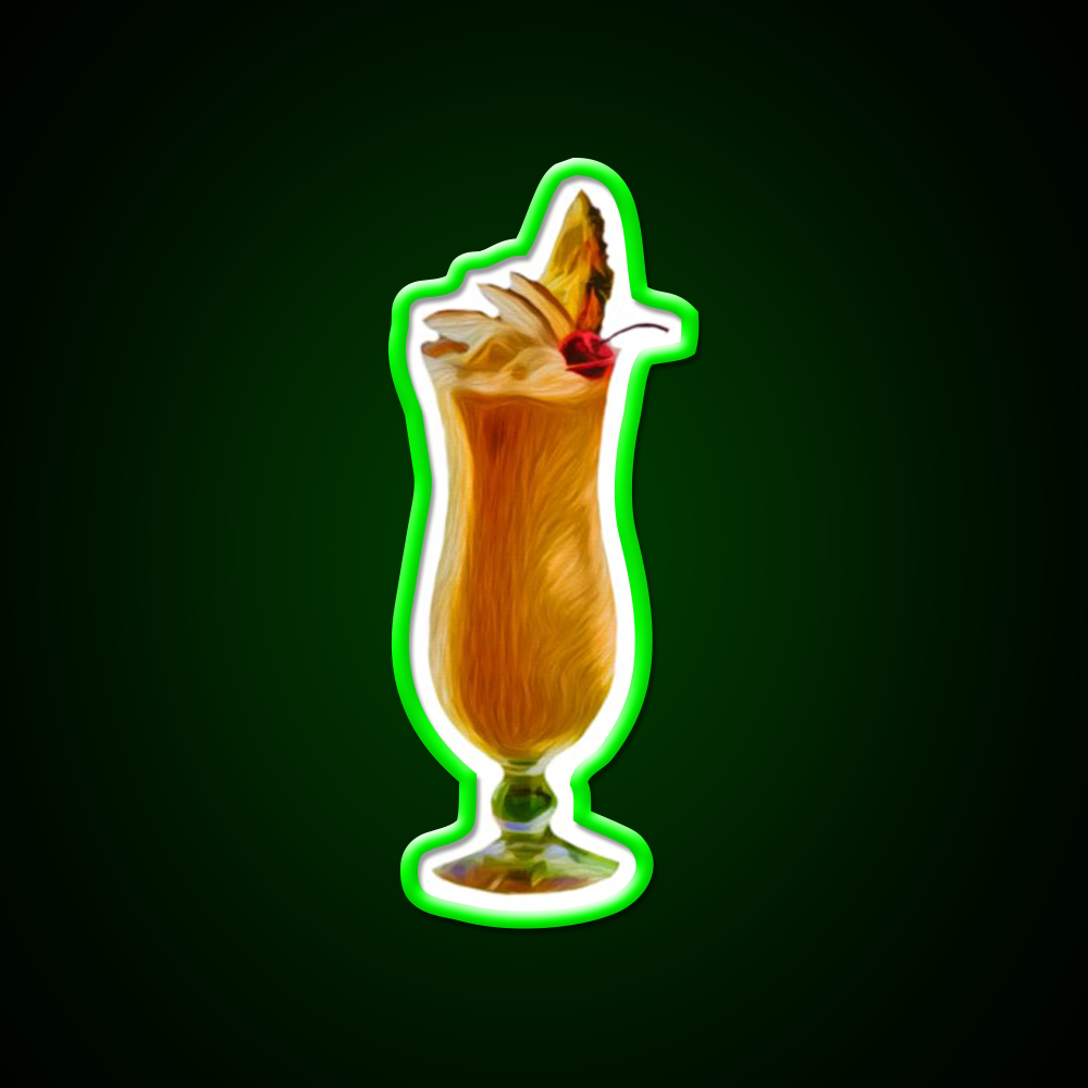 Pina Colada Cocktail Bar Decor Led Neon Sign Neon Party Sign Rgb Color