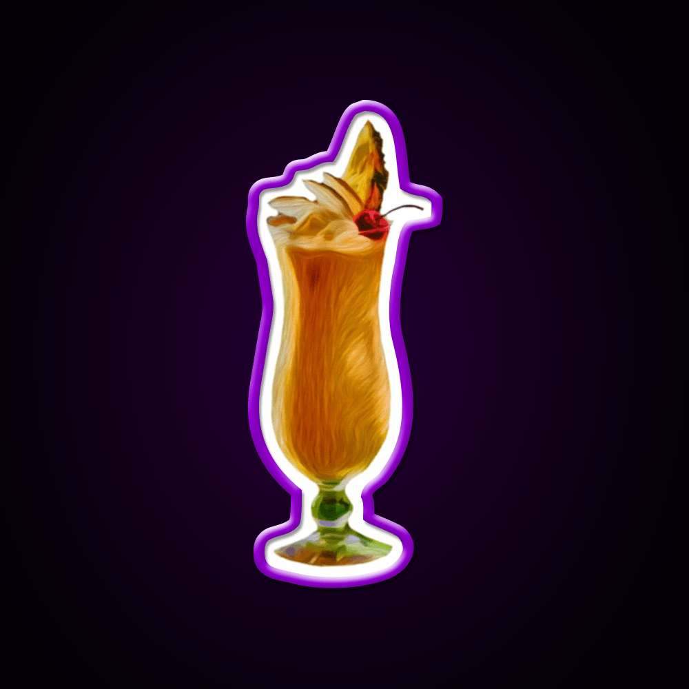 Pina Colada Cocktail Bar Decor Led Neon Sign Neon Party Sign Rgb Color - Shineneon