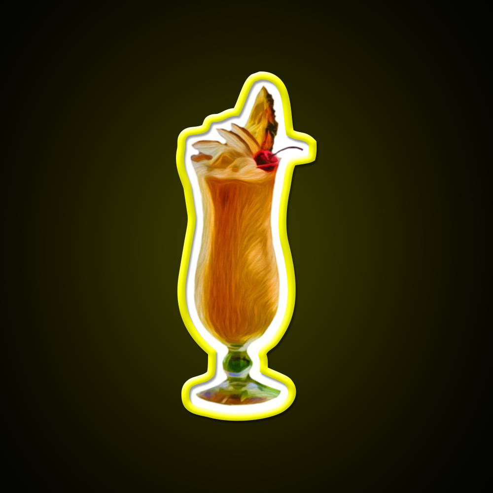 Pina Colada Cocktail Bar Decor Led Neon Sign Neon Party Sign Rgb Color