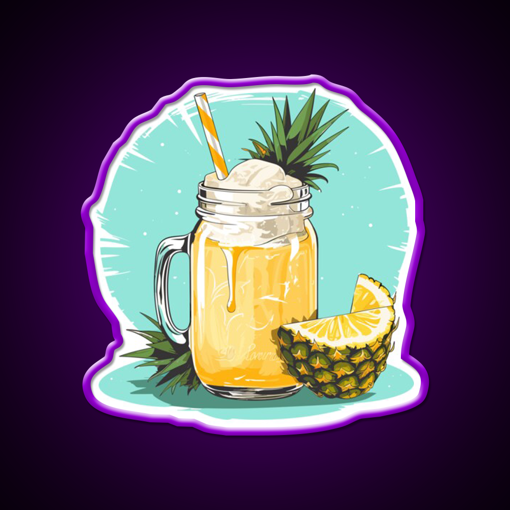 Pina Colada Cocktail Bar Decor Led Neon Sign Rgb Color - LED neon sign view 9