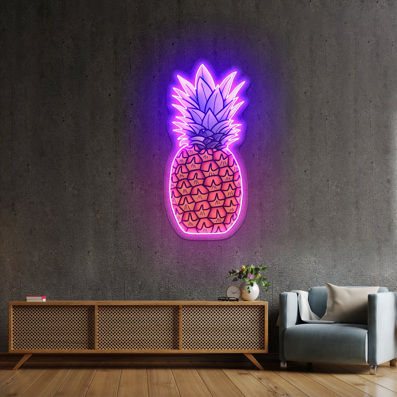 Pineapple Artwork Custom Neon Signs