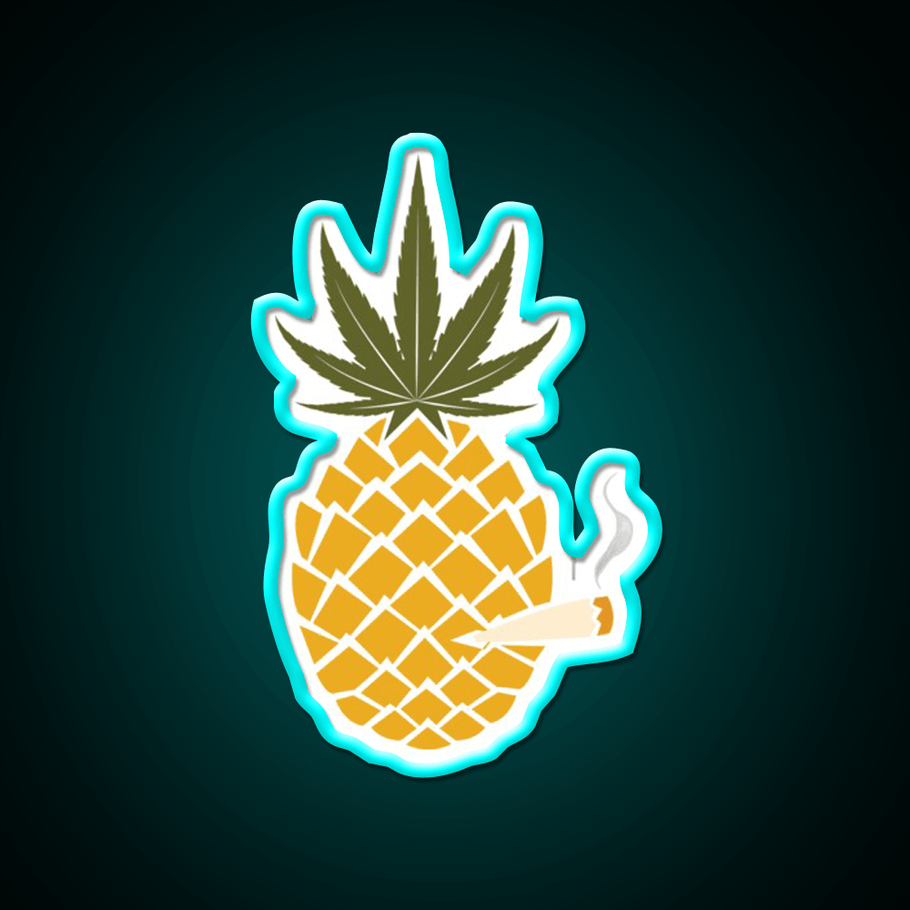 Pineapple Express Dopest Dope Hemp Inspired Green Leaf Led Neon Sign Rgb Color - Shineneon