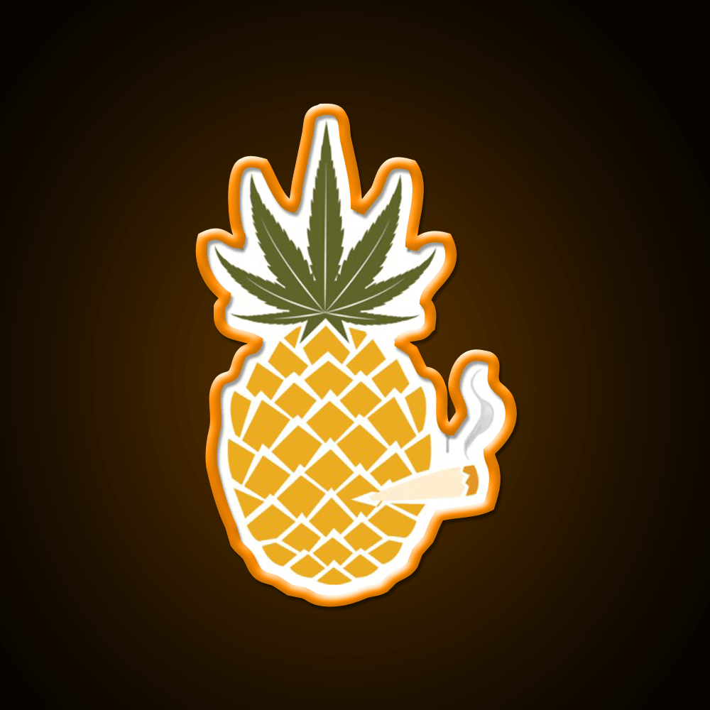 Pineapple Express Dopest Dope Hemp Inspired Green Leaf Led Neon Sign Rgb Color - Shineneon