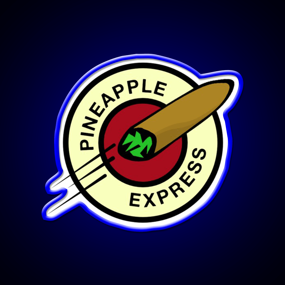 Pineapple Express Hemp Inspired Green Leaf Led Neon Sign Rgb Color - Shineneon
