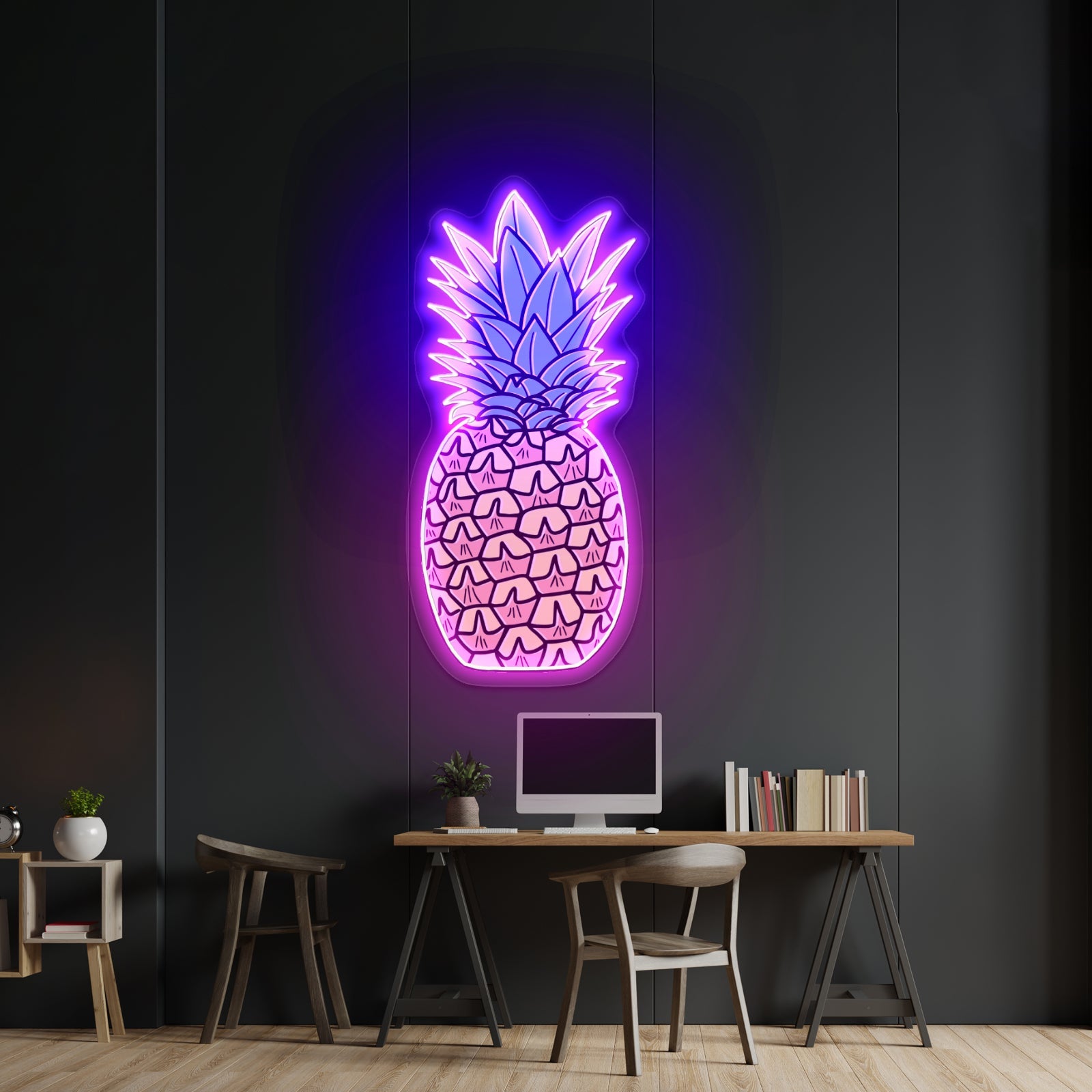 Pineapple Multi Color Aesthetic Artwork Neon Sign Artwork For - Shineneon