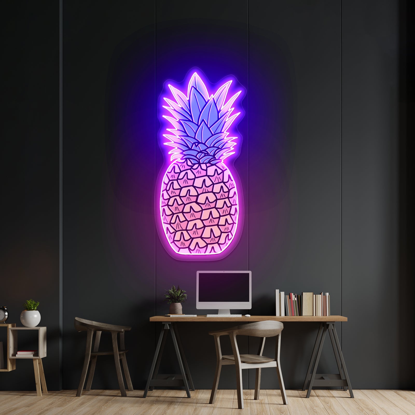 Pineapple Multi Color Aesthetic Artwork Neon Sign Artwork For