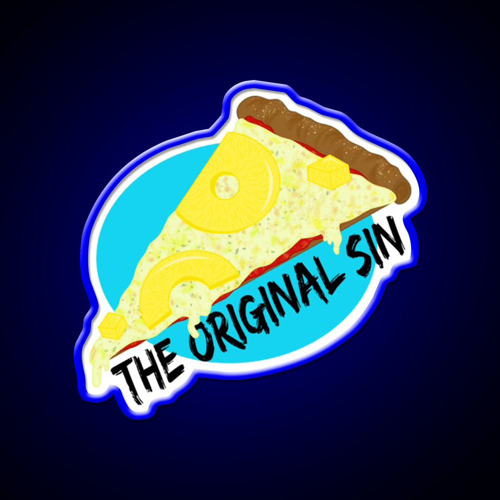 Pineapple Pizza Is A Sin Snack Food Led Neon Sign Rgb Color - Shineneon