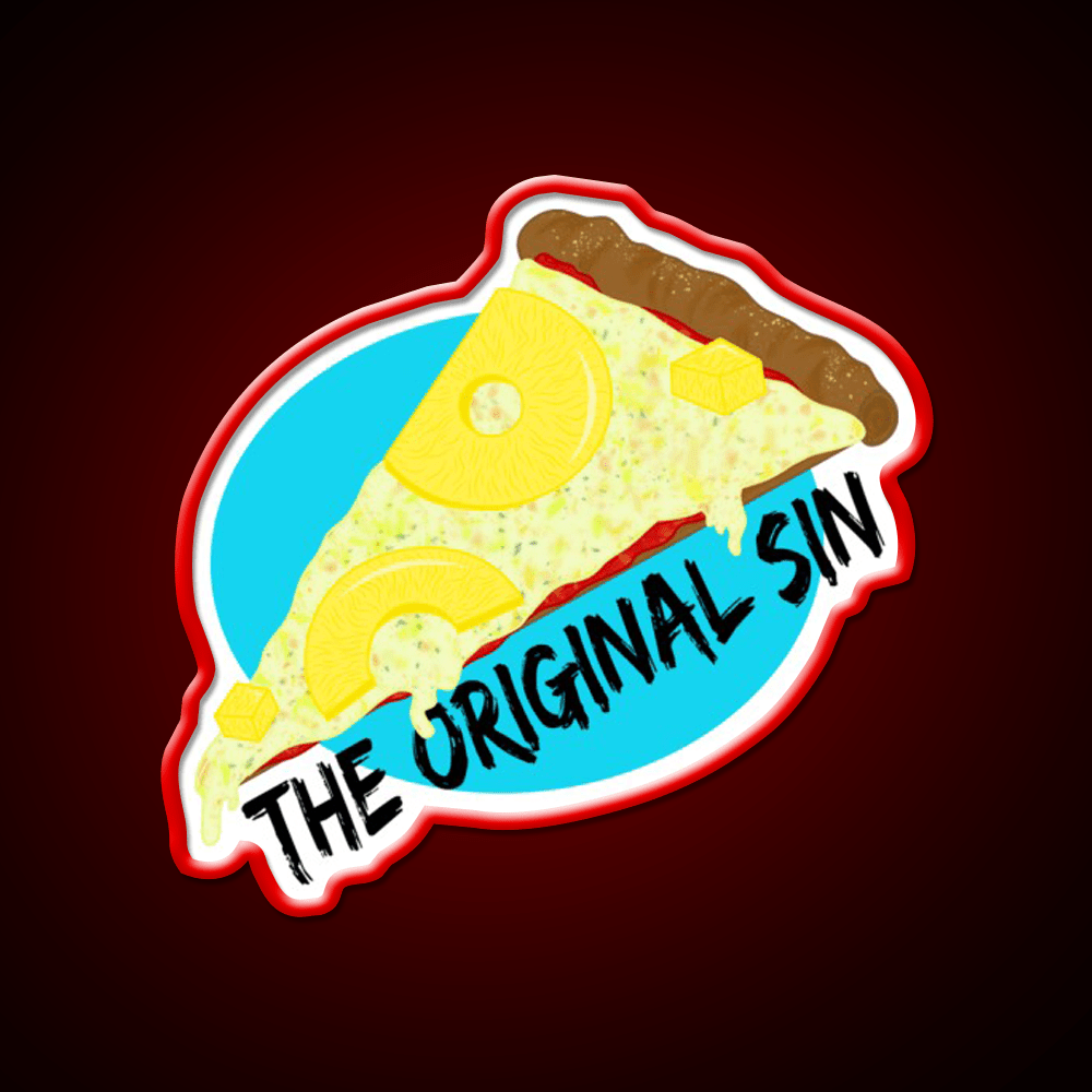 Pineapple Pizza Is A Sin Snack Food Led Neon Sign Rgb Color - Shineneon
