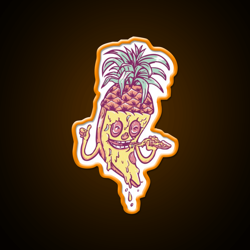 Pineapple Pizza Love Fast Food Led Neon Sign For Burger Place Rgb Color - Shineneon