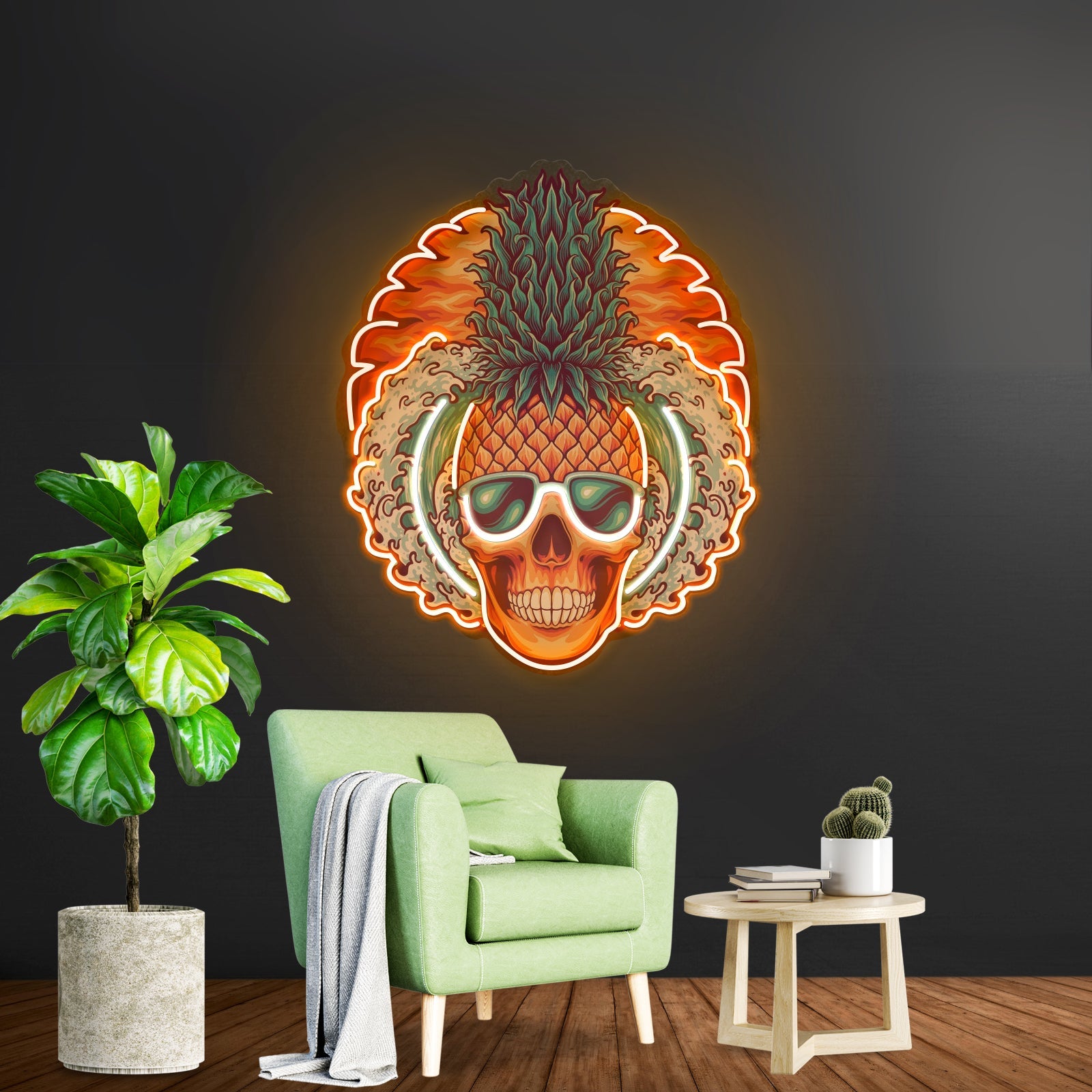 Pineapple Sea Skull Led Neon Sign Light Custom Led Signs - Shineneon