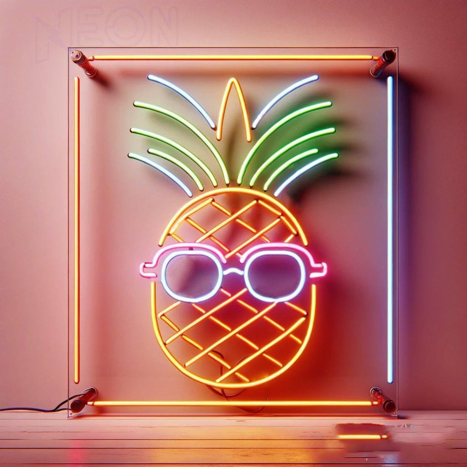 Pineapple With Glasses Neon Sign Cool Pineapple Led Light | Shineneon