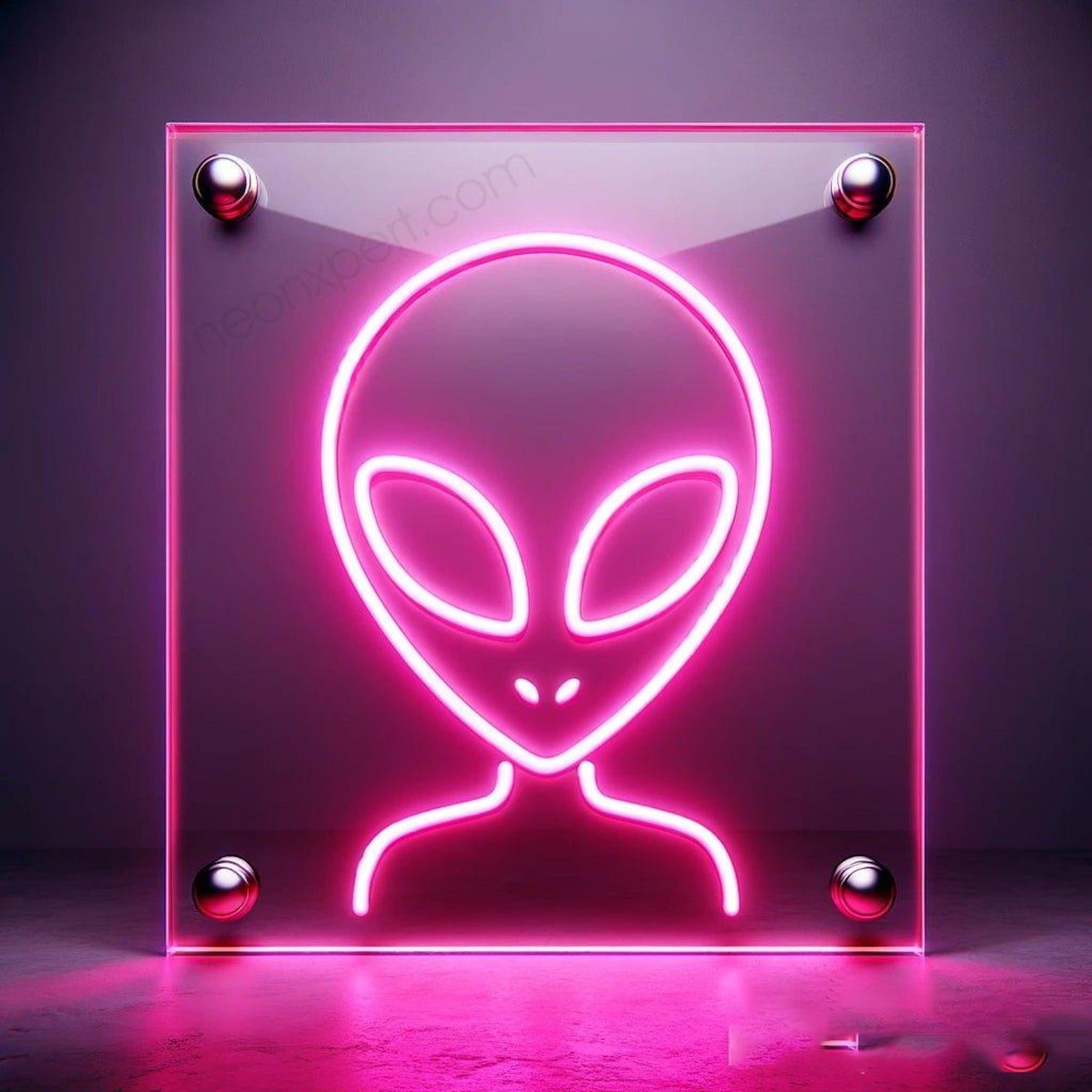 Pink Alien Head Led Neon Sign For Sci-Fi Bar Wall Decor | Shineneon