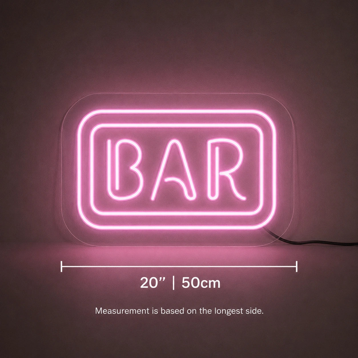 Pink Bar Neon Sign LED Neon Sign size image