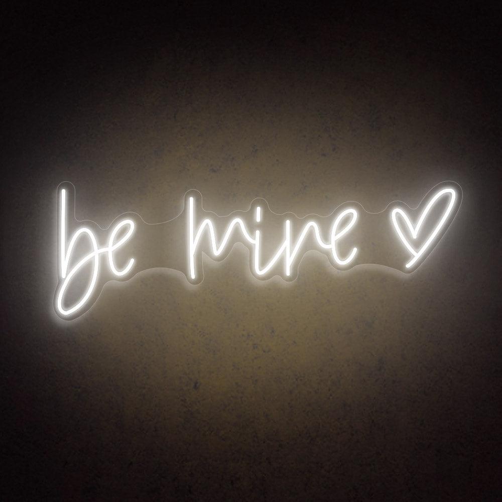 Pink Be Mine Heart Led Neon Sign For Wedding Romantic Decor | Shineneon