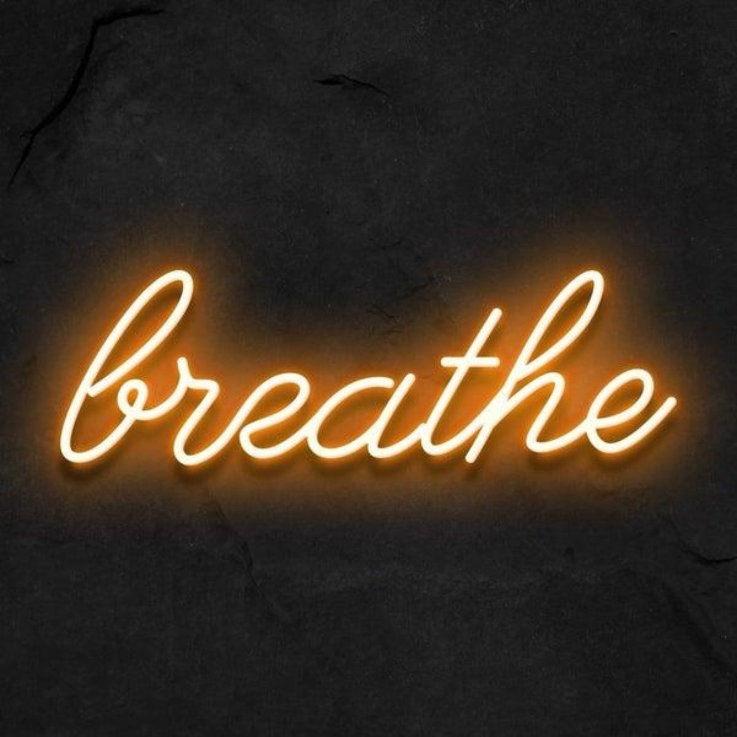 Pink Breathe Led Neon Sign For Calming Bedroom Meditation Room Decor | Shineneon