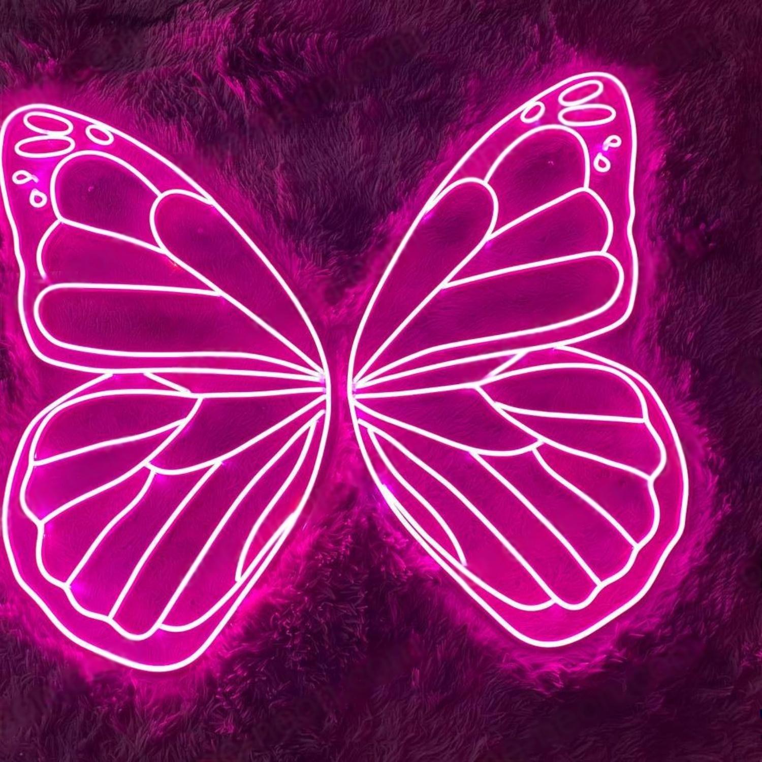 Pink Butterfly Led Neon Sign Wall Art | Shineneon