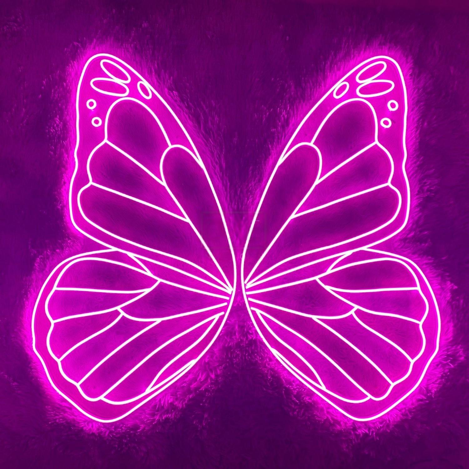 Pink Butterfly Led Neon Sign Wall Art | Shineneon