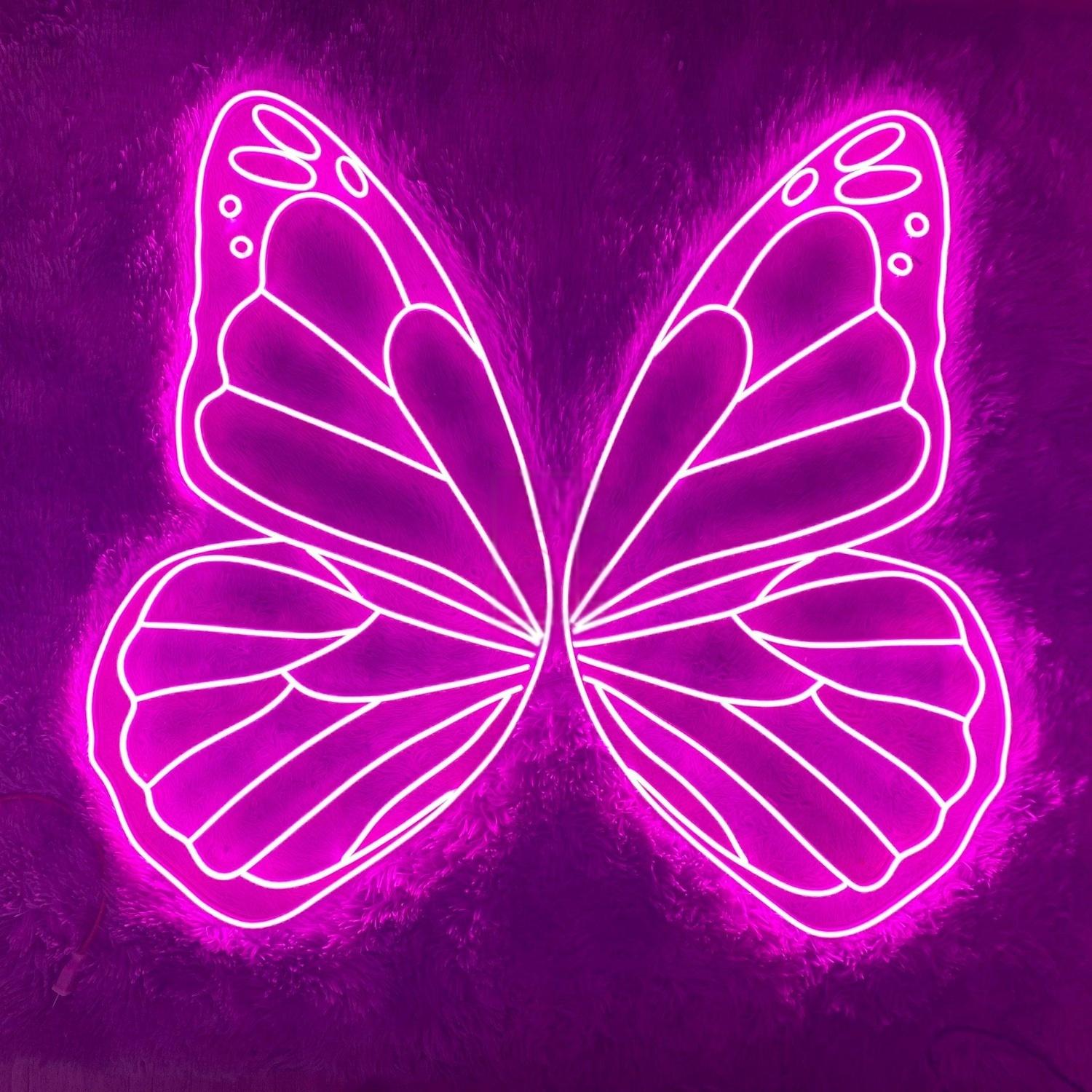 Pink Butterfly Led Neon Sign Wall Art | Shineneon