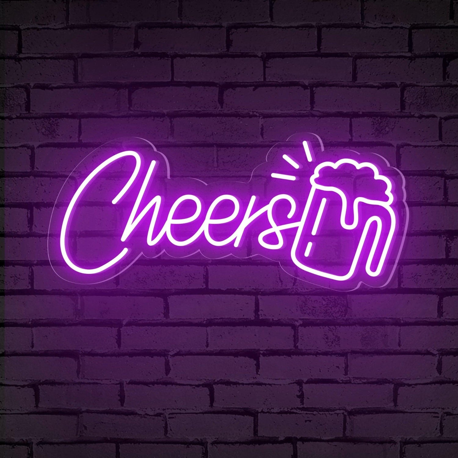 Pink Cheers Yellow Beer Mug Led Neon Sign For Bar Restaurant Decor | Shineneon